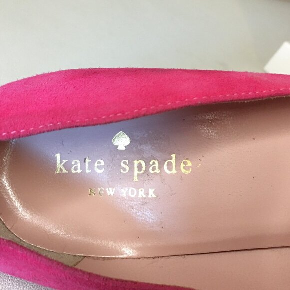 ♠️ KATE SPADE NEW YORK ♠️ Pink Suede Multi-Glitter Heels ♠️ 7.5W - Picture 14 of 16